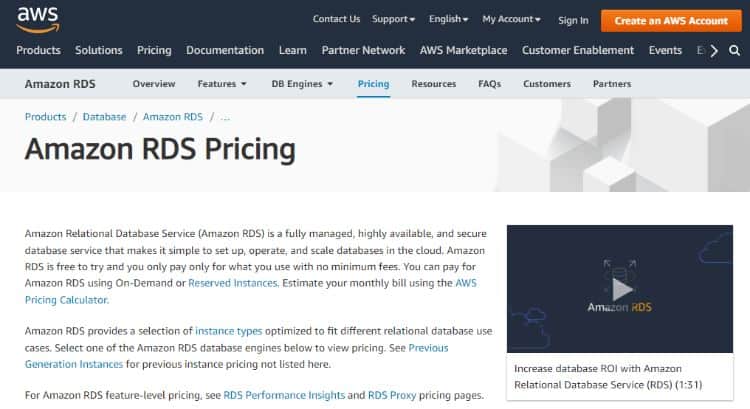 amazon rds pricing amazon rds pricing