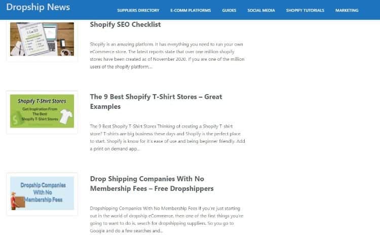 dropship news homepage