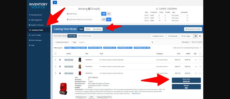 inventory source user experience