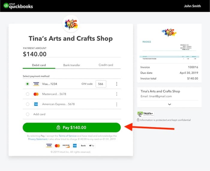 quickbooks-invoice QuickBooks invoice