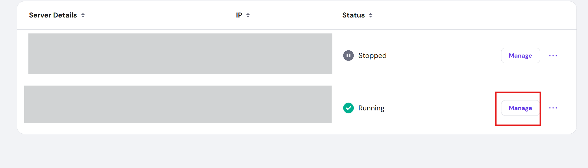 Click to access your VPS