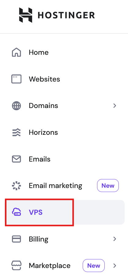 hostinger hpanel screen